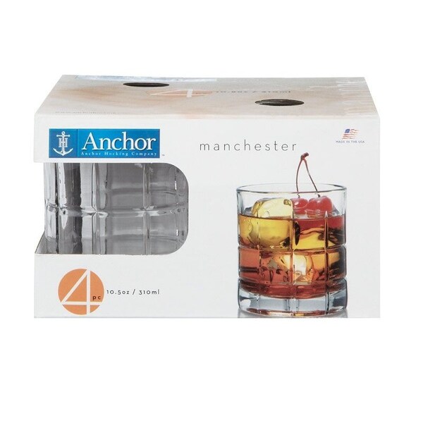 Anchor Hocking GLSSWR MANCHSTR 10.5OZ, 4PK 68334L13 Zoro